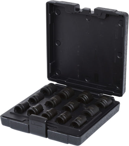 KS TOOLS Jeu de douilles à chocs 1/2", 12 pans, courtes, 13 pièces ( 515.0900 )