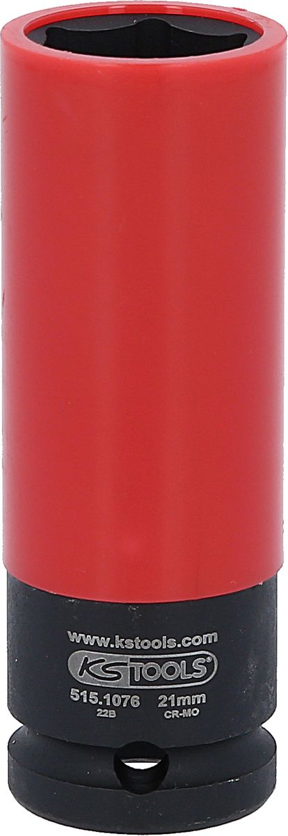 KS TOOLS 1/2" Alu-Felgen Kraft-Stecknuss robust, lang, 21mm ( 515.1076 ) - Toolbrothers