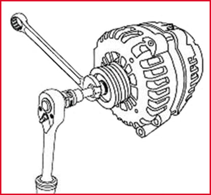 KS TOOLS 1/2" Lichtmaschinen-Kombischlüssel Innensechskant, 10,0 mm, 96 mm ( 150.3156 ) - Toolbrothers