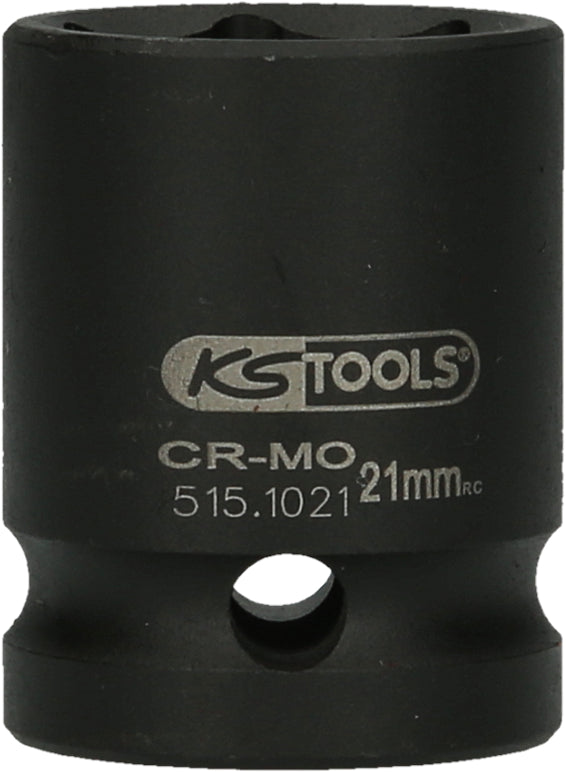 KS TOOLS 1/2" Sechskant-Kraft-Stecknuss, kurz, 21mm ( 515.1021 ) - Toolbrothers