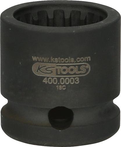 KS TOOLS 1/2" Spezial Stecknuss mit Sonderprofil, phosphatiert, 30 mm ( 400.0003 ) - Toolbrothers