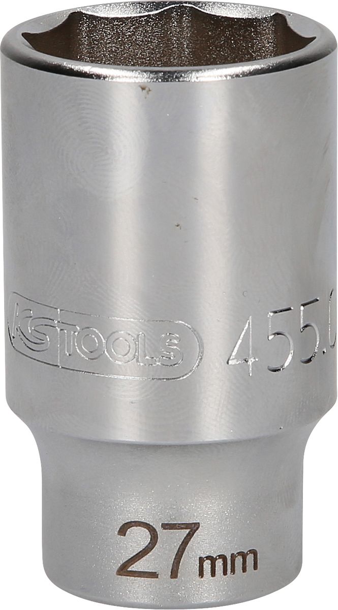 KS TOOLS 1/2" Spezial-Stecknuss für 8-kant Schrauben, 27mm ( 455.0100 ) - Toolbrothers