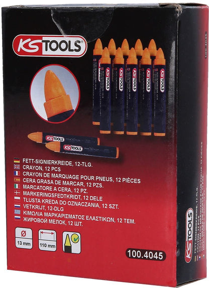 KS TOOLS Signierkreide, gelb,12er Pack ( 100.4045 ) - Toolbrothers