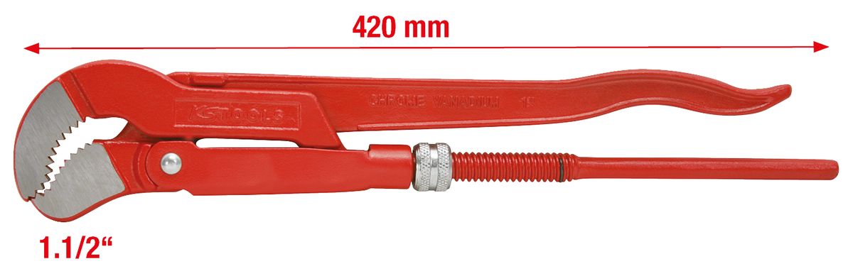 KS TOOLS 45° gewinkelte Eckrohrzange, 1.1/2'' ( 113.1500 ) - Toolbrothers