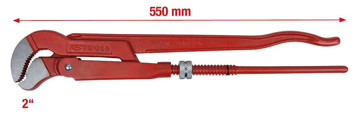 KS TOOLS 45° gewinkelte Eckrohrzange, 2'' ( 113.2000 ) - Toolbrothers