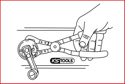 KS TOOLS Türfedern-Zange, 8-45mm ( 115.0994 ) - Toolbrothers