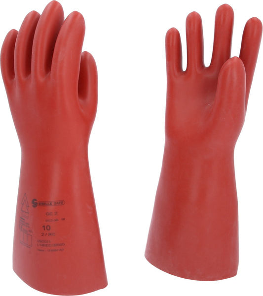 KS TOOLS Elektriker-Schutzhandschuh mit mechanischem Schutz, Größe 10, Klasse 2, rot ( 117.0075 ) - Toolbrothers