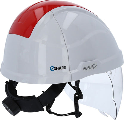 Casque de sécurité de travail KS TOOLS avec protection faciale, rouge ( 117.0137 )