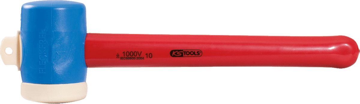 KS TOOLS Kunststoffhammer mit Schutzisolierung, Kopf Ø 55mm ( 117.1131 ) - Toolbrothers