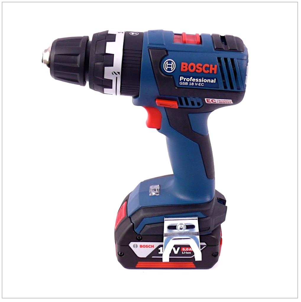 Bosch GSB 18 V-EC Akku Schlagbohrschrauber 18 V + 1x Akku 5,0 Ah + Schnellladegerät in L-BOXX - Toolbrothers