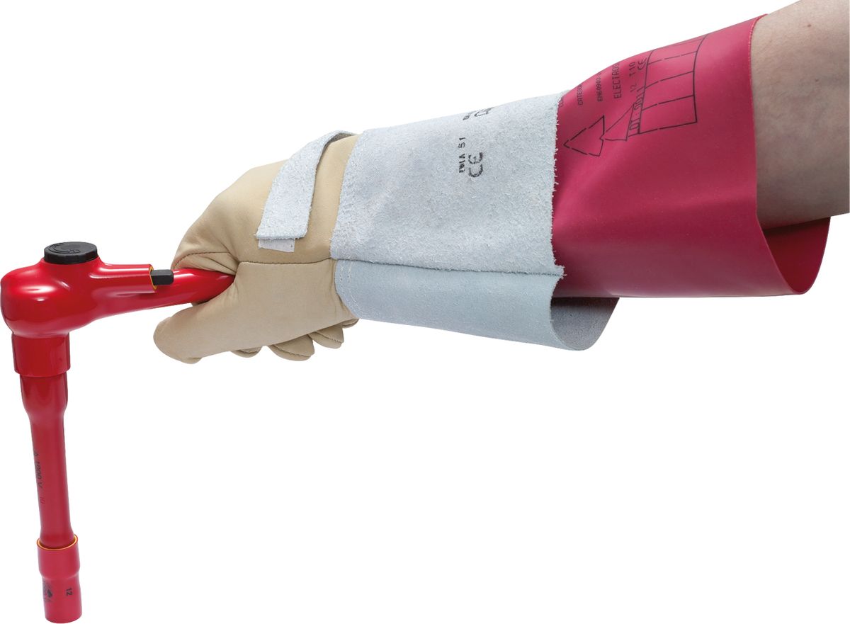 KS TOOLS Elektriker-Schutzhandschuh mit Schutzisolierung, Größe 9, rot ( 117.1661 ) - Toolbrothers