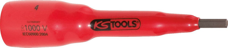 KS TOOLS 3/8" Bit-Stecknuss mit Schutzisolierung für Innensechskant-Schrauben, 6mm,180mm lang ( 117.3874 ) - Toolbrothers