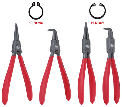 KS TOOLS Sicherungszangen-Satz, 19-60 mm, 4-tlg ( 119.2055 ) - Toolbrothers