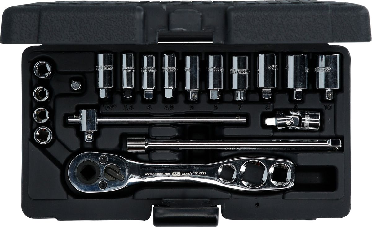 KS TOOLS Kälte-Klima-Steckschlüssel-Satz, 19-tlg ( 130.0300 ) - Toolbrothers