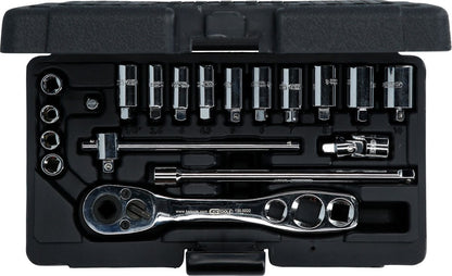 KS TOOLS Kälte-Klima-Steckschlüssel-Satz, 19-tlg ( 130.0300 ) - Toolbrothers