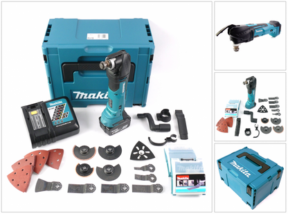 Makita DTM 51 RM1J3 18V Li-ion Akku Multifunktion Werkzeug mit Akku, Ladegerät und Zubehör im MAKPAC - Toolbrothers