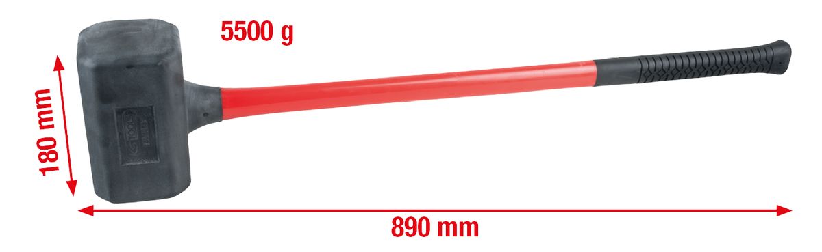 KS TOOLS Rückschlagfreier Schonhammer, XL, 5500g ( 140.5259 ) - Toolbrothers