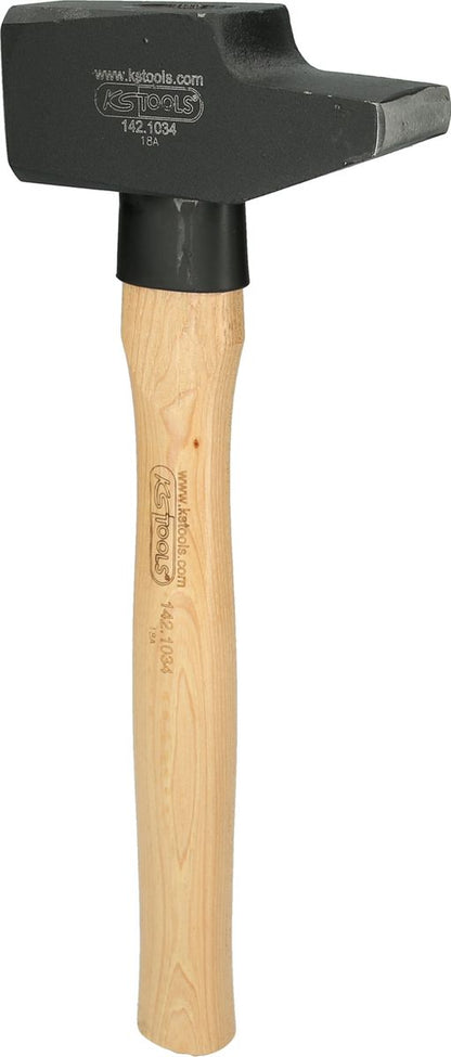 KS TOOLS Schlosserhammer, Hickory-Stiel, französische Form, 2000g ( 142.1034 ) - Toolbrothers