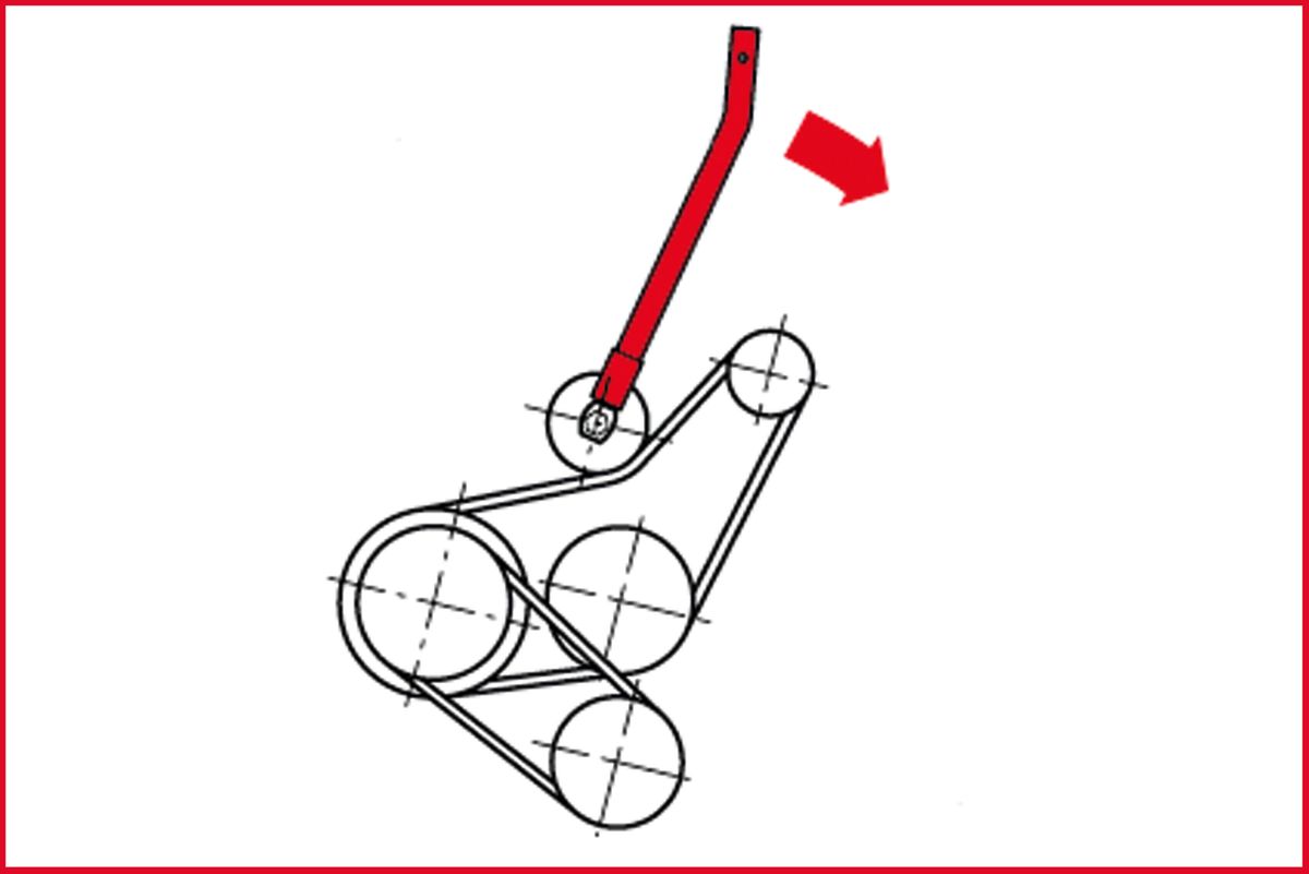 KS TOOLS Keilriemen-Spannhebel für VAG ( 150.1237 ) - Toolbrothers