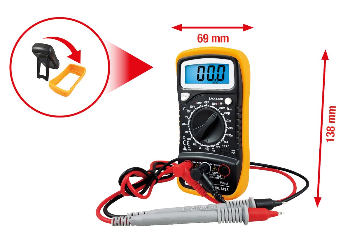 KS TOOLS Digital Multimeter inkl. Prüfspitzen ( 150.1495 ) - Toolbrothers