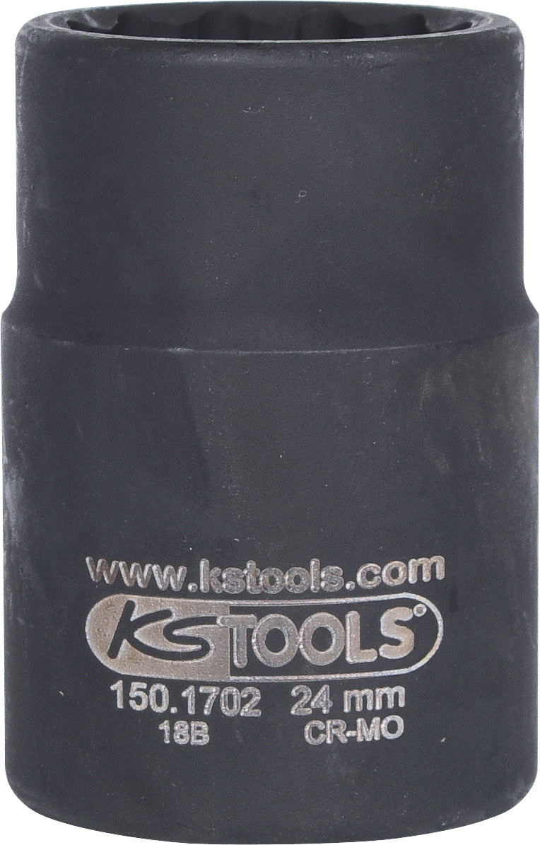 KS TOOLS 3/4" 12-kant-Antriebswellen-Kraftstecknuss, 24mm ( 150.1702 ) - Toolbrothers