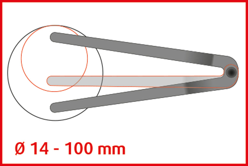 KS TOOLS Stirnlochschlüssel Ø 14 - 100 mm mit Zapfendurchmesser 5,0 mm ( 150.2407 ) - Toolbrothers