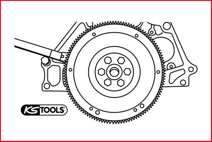 KS TOOLS Schwungrad-Halteschlüssel, 255mm ( 150.2438 ) - Toolbrothers