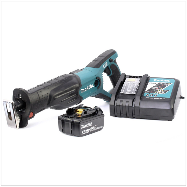 Makita DJR 181 RF1J Akku Reciprosäge 18 V Säbelsäge + 1x 3,0 Ah Akku + Ladegerät - Toolbrothers