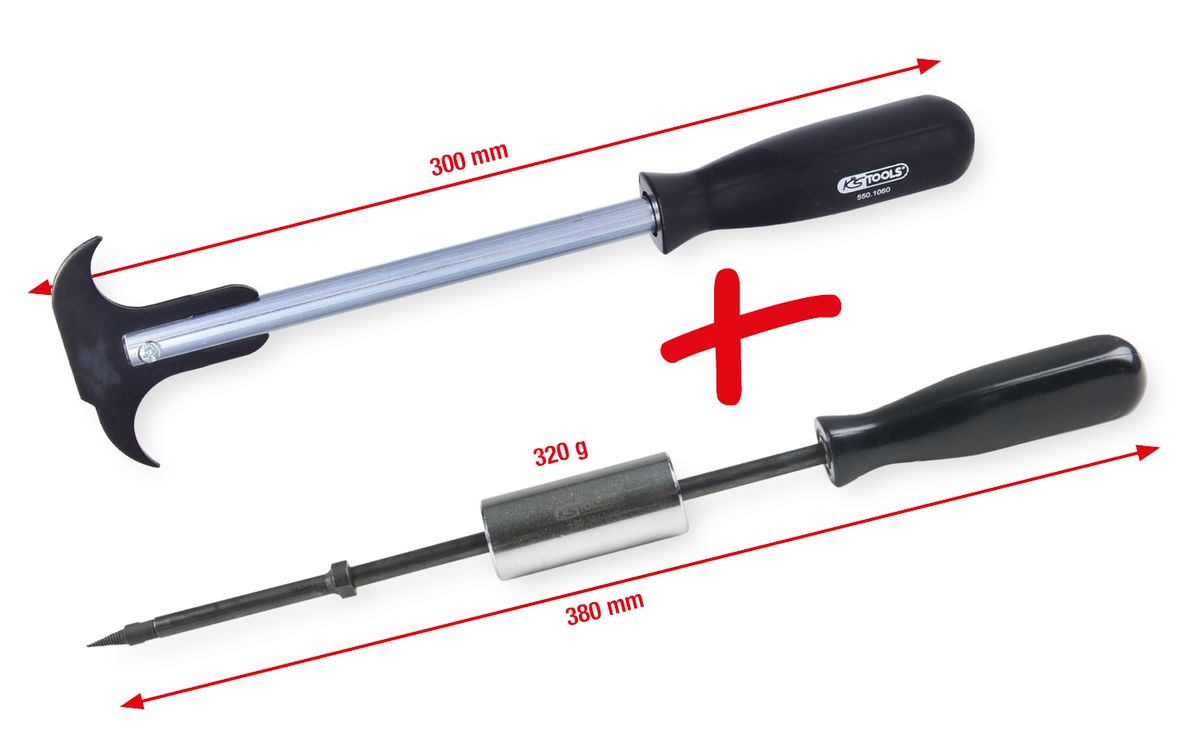 KS TOOLS Simmerring-Auszieher-Satz, 2-tlg ( 150.3610 ) - Toolbrothers