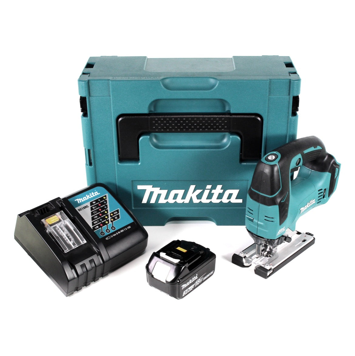 Makita DJV 182 RF1J Akku Pendelhubstichsäge 18V Brushless + 1x Akku 3,0Ah + Ladegerät + Makpac - Toolbrothers