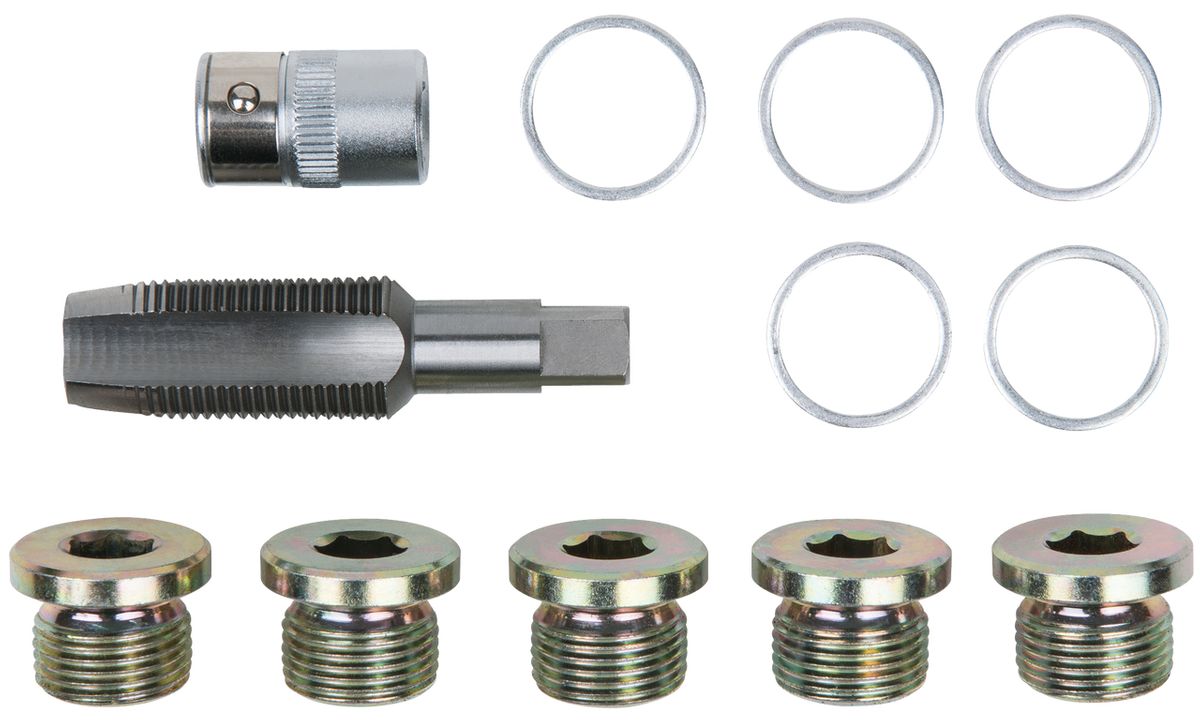 KS TOOLS Ölablassschrauben-Gewindereparatur-Satz, 12-tlg M20 x 1,5 ( 150.4940 ) - Toolbrothers