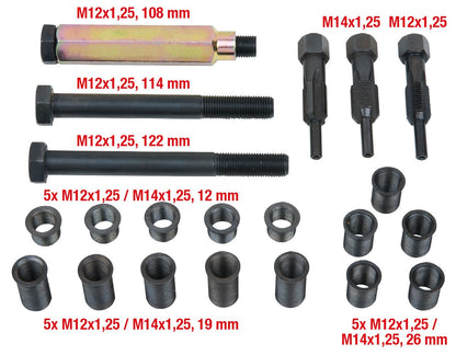 KS TOOLS THREADfix Reparatur-Satz M12x1,25 Glüh+Zündkerzen,21-tlg ( 150.5060 ) - Toolbrothers