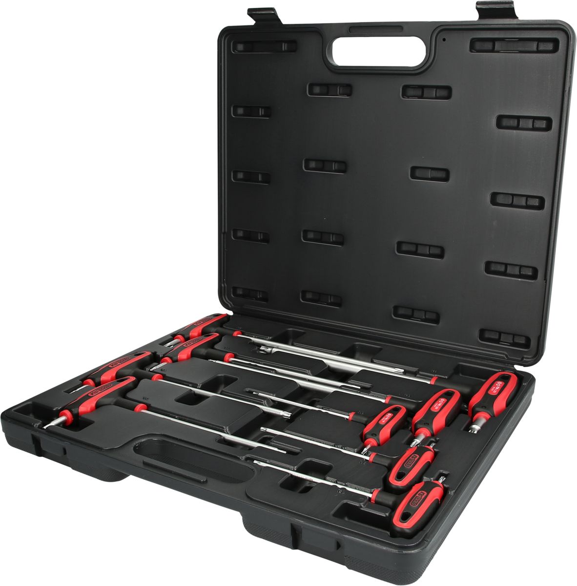 KS TOOLS T-Griff-Schlüssel-Satz, Torx mit Bohrung,9-tlgTB10-TB50 ( 151.8160 ) - Toolbrothers