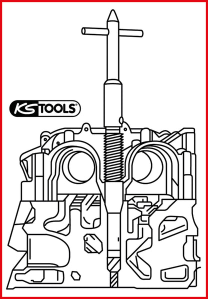 KS TOOLS Injektoren-Sitz-Reinigungswerkzeug, BMW M47TU, M57 und M57TU ( 152.1386 ) - Toolbrothers