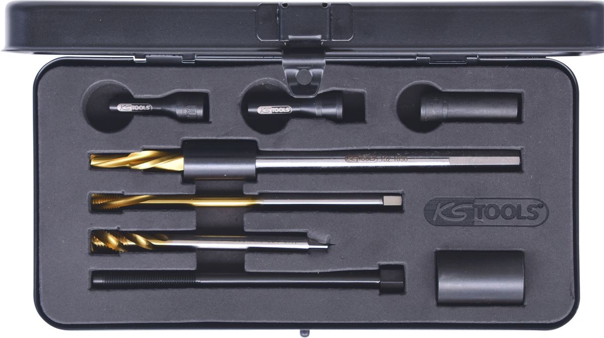 KS TOOLS Universal Glühkerzen-Ausbohrsatz M10 x 1,25 ( 152.1610 ) - Toolbrothers