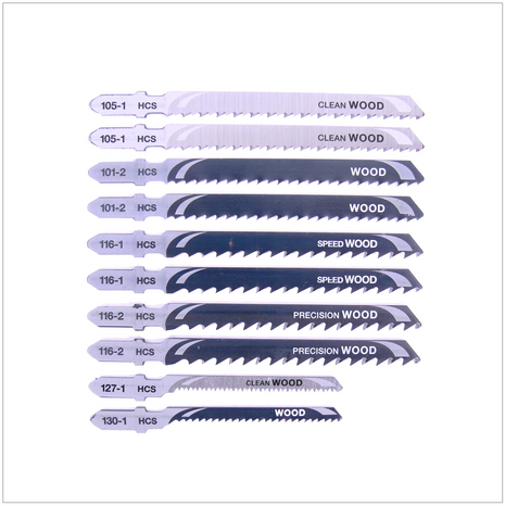 Dewalt DT 2290 Set HCS - Stichsägenblätter Holz  10 - teilig - Toolbrothers
