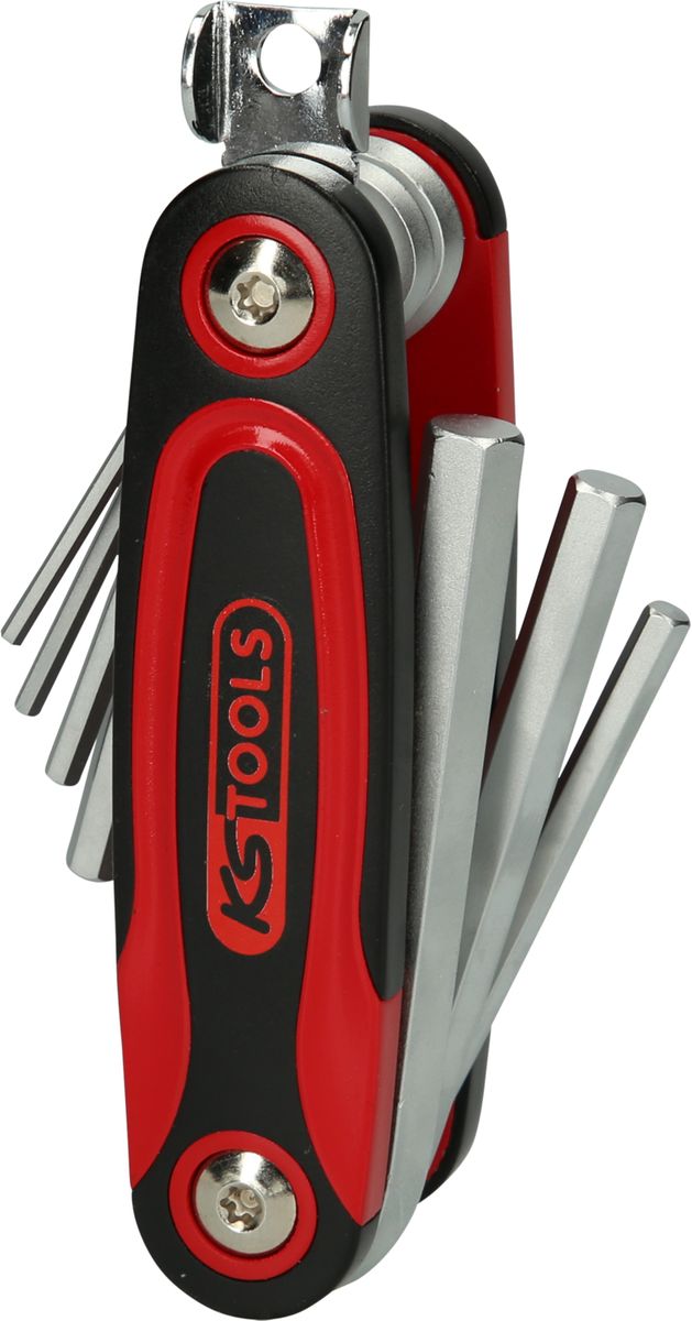 KS TOOLS Innensechskant-Winkelstiftschlüssel-Klapphalter,8-tlg ( 158.3540 ) - Toolbrothers