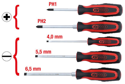 KS TOOLS ERGOTORQUEplus Schraubendreher-Satz, 5-tlg ( 159.0005 ) - Toolbrothers