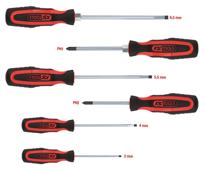 KS TOOLS ERGOTORQUEplus Schraubendreher-Satz, 6-tlg Schlitz, PH ( 159.0010 ) - Toolbrothers