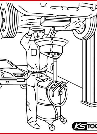 KS TOOLS Mobiles Altölauffanggerät, 60 Liter ( 160.0001 ) - Toolbrothers