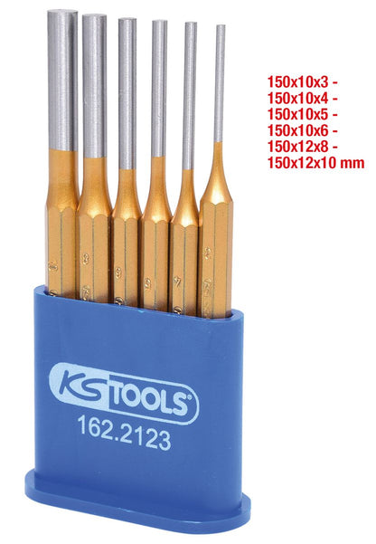 KS TOOLS Splintentreiber-Satz, 6-tlg  Ø3-4-5-6-8-10mm ( 162.2123 ) - Toolbrothers