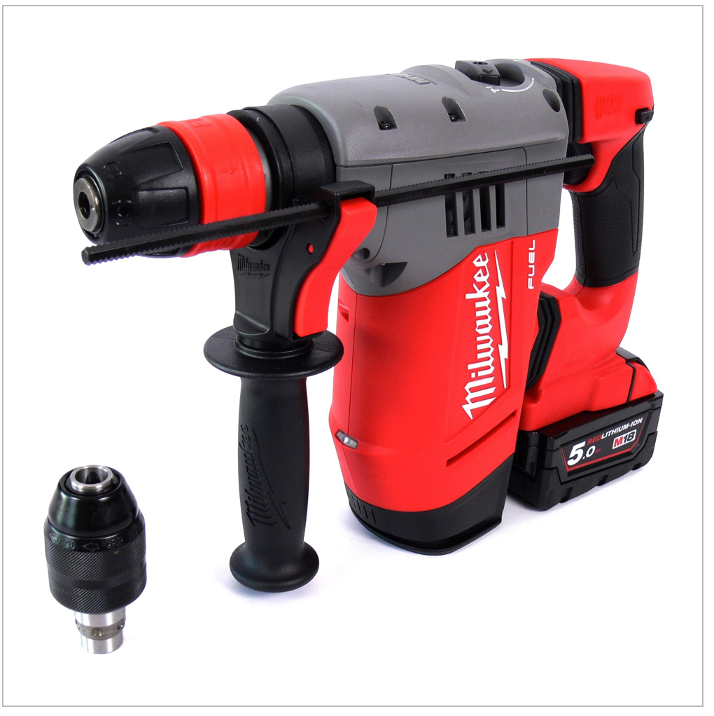 Milwaukee M18 CHPX-502C FUEL Brushless Akku Bohrhammer mit 2 x 5 Ah Akku, Lader, Koffer - Toolbrothers