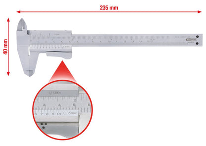 KS TOOLS Taschen-Messschieber 0-150mm, 235mm ( 300.0510 ) - Toolbrothers