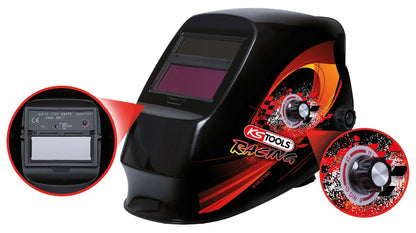 KS TOOLS Automatik-Schweißer-Schutzhelm, Racing Design ( 310.0180 ) - Toolbrothers