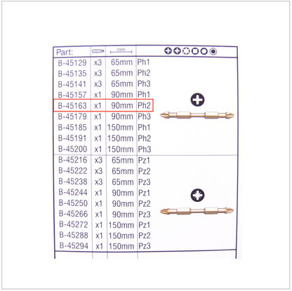 Makita Impact Gold PH2 Bits 2er Pack B-45163 - Toolbrothers