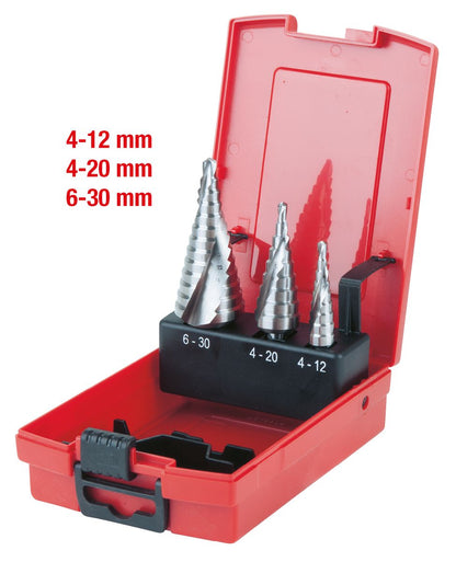 KS TOOLS HSS Co 5 Stufenbohrer-Satz, Kunststoffkassette 3-tlg ( 330.2414 ) - Toolbrothers