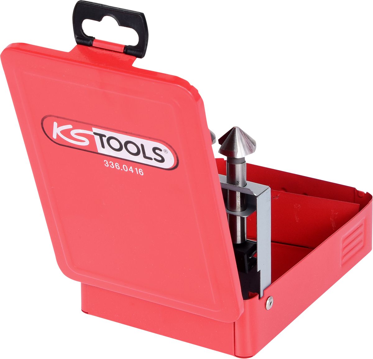 KS TOOLS HSS Co 5 Kegel-Entgratsenker-Satz, Stahlblechkassette 6-tlg ( 336.0416 ) - Toolbrothers