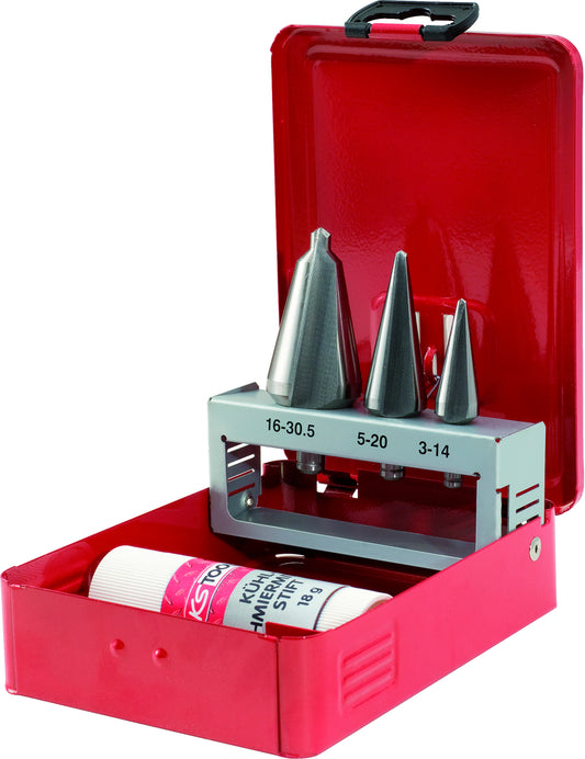 KS TOOLS HSS Co Blechschälbohrer-Satz, Stahlblechkassette 4-tlg ( 336.0513 ) - Toolbrothers