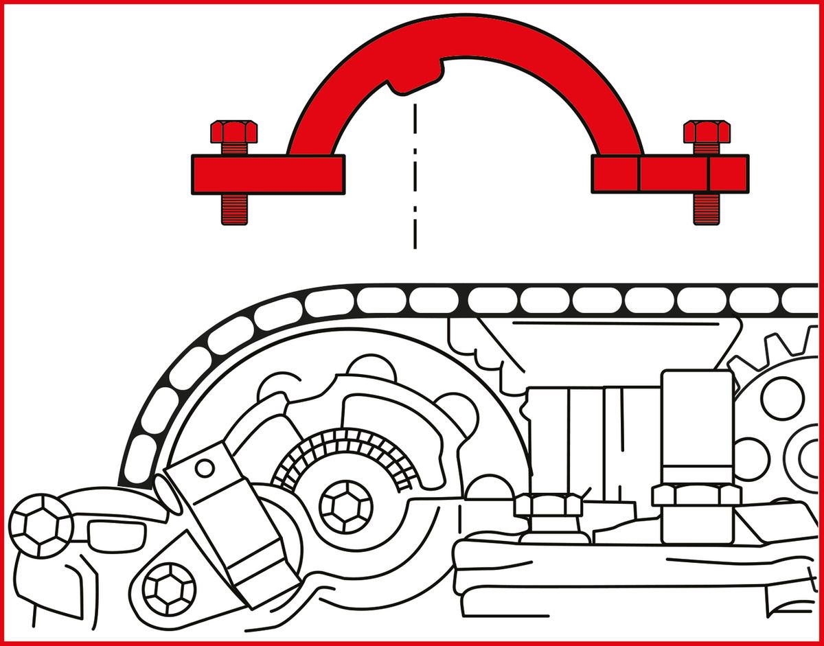 Jeu d'outils de calage moteur KS TOOLS pour GM / Isuzu / Opel / Saab, 5 pièces (400.0700)