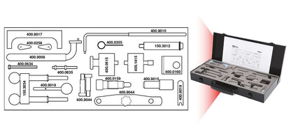 Jeu d'outils de calage moteur KS TOOLS pour VAG, 21 pièces (400.2225)